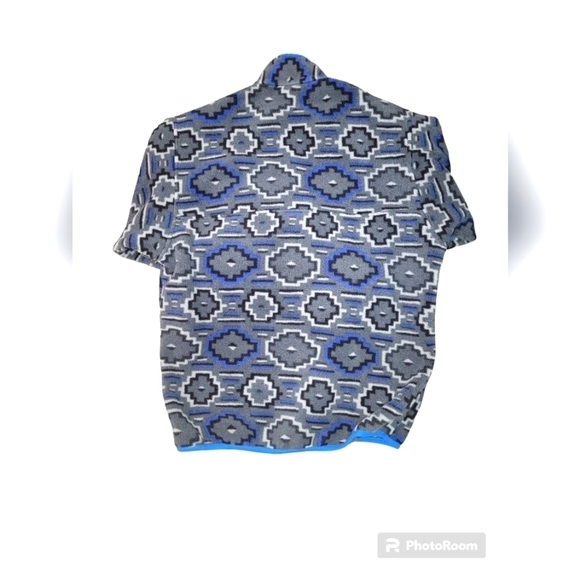 ⭐️PATAGONIA Synchilla Yanaba Forge Gray Snap T Fleece Aztec Tribal Southwestern - Picture 3 of 8